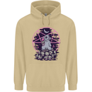 Demonic Satanic Rabbit With Skulls Mens 80% Cotton Hoodie Sand