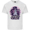 Demonic Satanic Rabbit With Skulls Mens Cotton T-Shirt Tee Top White