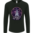 Demonic Satanic Rabbit With Skulls Mens Long Sleeve T-Shirt Black