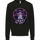 Demonic Satanic Rabbit With Skulls Mens Sweatshirt Jumper Black