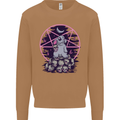 Demonic Satanic Rabbit With Skulls Mens Sweatshirt Jumper Caramel Latte
