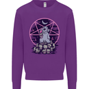 Demonic Satanic Rabbit With Skulls Mens Sweatshirt Jumper Purple