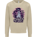 Demonic Satanic Rabbit With Skulls Mens Sweatshirt Jumper Sand