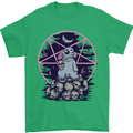 Demonic Satanic Rabbit With Skulls Mens T-Shirt Cotton Gildan Irish Green