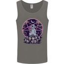 Demonic Satanic Rabbit With Skulls Mens Vest Tank Top Charcoal