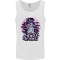 Demonic Satanic Rabbit With Skulls Mens Vest Tank Top White