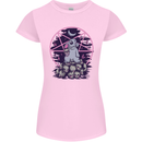 Demonic Satanic Rabbit With Skulls Womens Petite Cut T-Shirt Light Pink