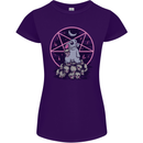 Demonic Satanic Rabbit With Skulls Womens Petite Cut T-Shirt Purple