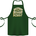 Destroy Patriarchy Not the Planet Climate Change Cotton Apron 100% Organic Forest Green