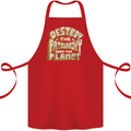 Destroy Patriarchy Not the Planet Climate Change Cotton Apron 100% Organic Red