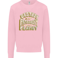 Destroy Patriarchy Not the Planet Climate Change Kids Sweatshirt Jumper Light Pink