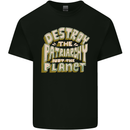 Destroy Patriarchy Not the Planet Climate Change Kids T-Shirt Childrens Black