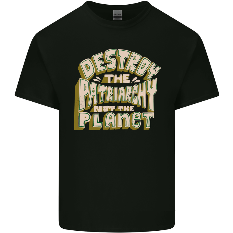 Destroy Patriarchy Not the Planet Climate Change Kids T-Shirt Childrens Black