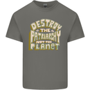 Destroy Patriarchy Not the Planet Climate Change Kids T-Shirt Childrens Charcoal
