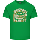 Destroy Patriarchy Not the Planet Climate Change Kids T-Shirt Childrens Irish Green