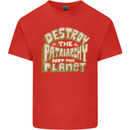 Destroy Patriarchy Not the Planet Climate Change Kids T-Shirt Childrens Red