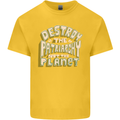 Destroy Patriarchy Not the Planet Climate Change Kids T-Shirt Childrens Yellow
