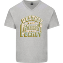 Destroy Patriarchy Not the Planet Climate Change Mens V-Neck Cotton T-Shirt Sports Grey