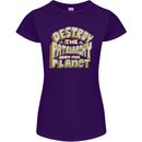 Destroy Patriarchy Not the Planet Climate Change Womens Petite Cut T-Shirt Purple