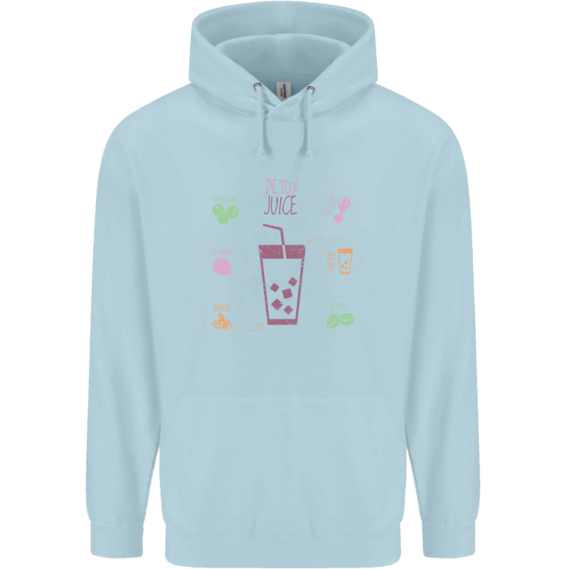 Detox Juice Hangover Cure Healthy Childrens Kids Hoodie Light Blue