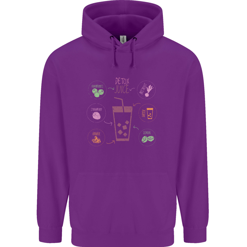 Detox Juice Hangover Cure Healthy Childrens Kids Hoodie Purple