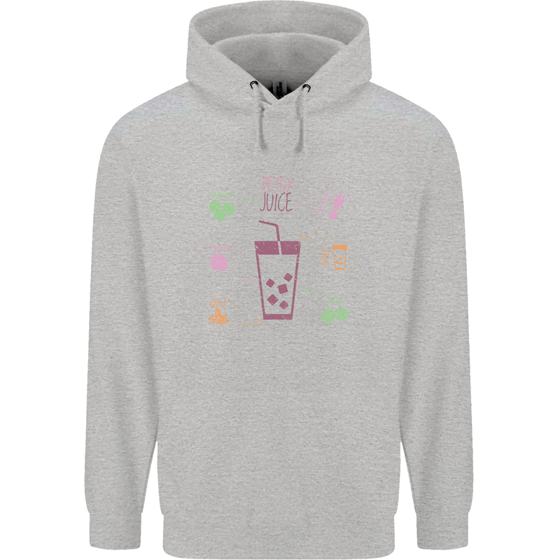 Detox Juice Hangover Cure Healthy Childrens Kids Hoodie Sports Grey