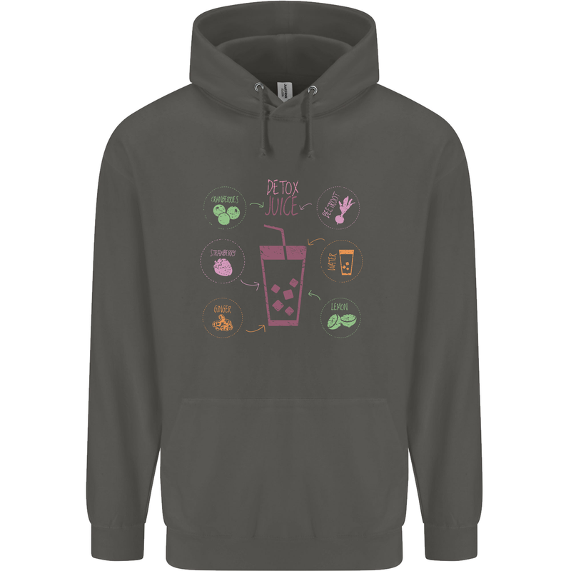 Detox Juice Hangover Cure Healthy Childrens Kids Hoodie Storm Grey