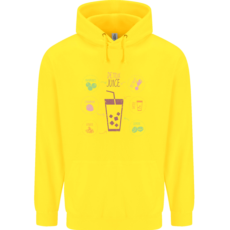 Detox Juice Hangover Cure Healthy Childrens Kids Hoodie Yellow