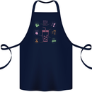 Detox Juice Hangover Cure Healthy Cotton Apron 100% Organic Navy Blue