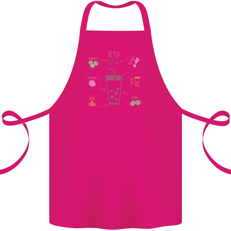 Detox Juice Hangover Cure Healthy Cotton Apron 100% Organic Pink