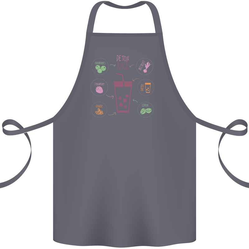 Detox Juice Hangover Cure Healthy Cotton Apron 100% Organic Steel
