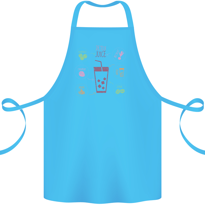 Detox Juice Hangover Cure Healthy Cotton Apron 100% Organic Turquoise
