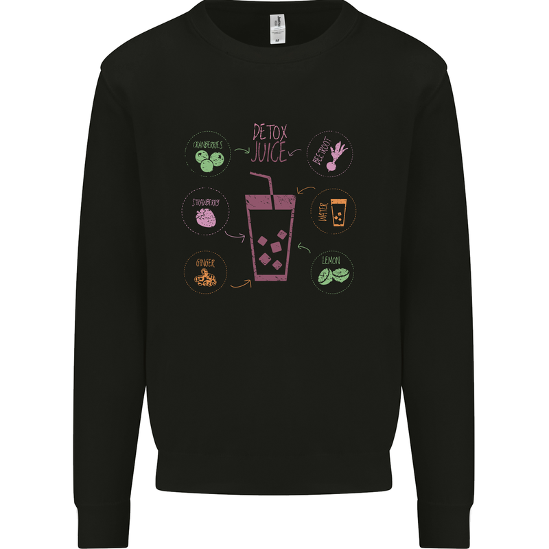 Detox Juice Hangover Cure Healthy Kids Sweatshirt Jumper Black