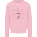 Detox Juice Hangover Cure Healthy Kids Sweatshirt Jumper Light Pink