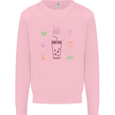 Detox Juice Hangover Cure Healthy Kids Sweatshirt Jumper Light Pink