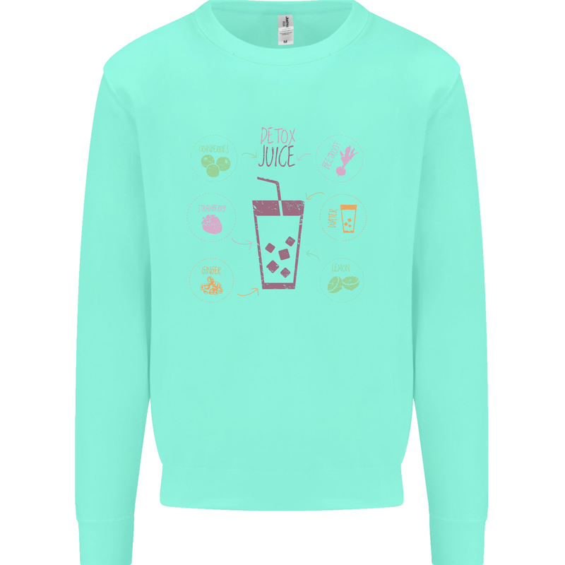 Detox Juice Hangover Cure Healthy Kids Sweatshirt Jumper Peppermint