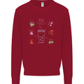 Detox Juice Hangover Cure Healthy Kids Sweatshirt Jumper Red