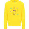 Detox Juice Hangover Cure Healthy Kids Sweatshirt Jumper Yellow