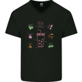 Detox Juice Hangover Cure Healthy Mens V-Neck Cotton T-Shirt Black
