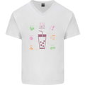 Detox Juice Hangover Cure Healthy Mens V-Neck Cotton T-Shirt White