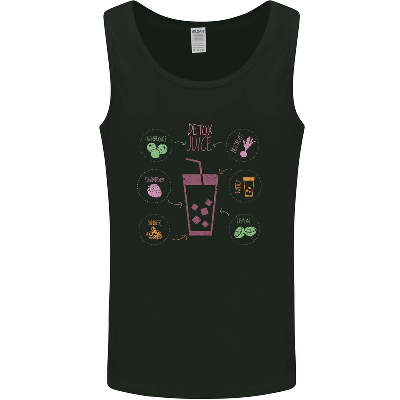 Detox Juice Hangover Cure Healthy Mens Vest Tank Top Black