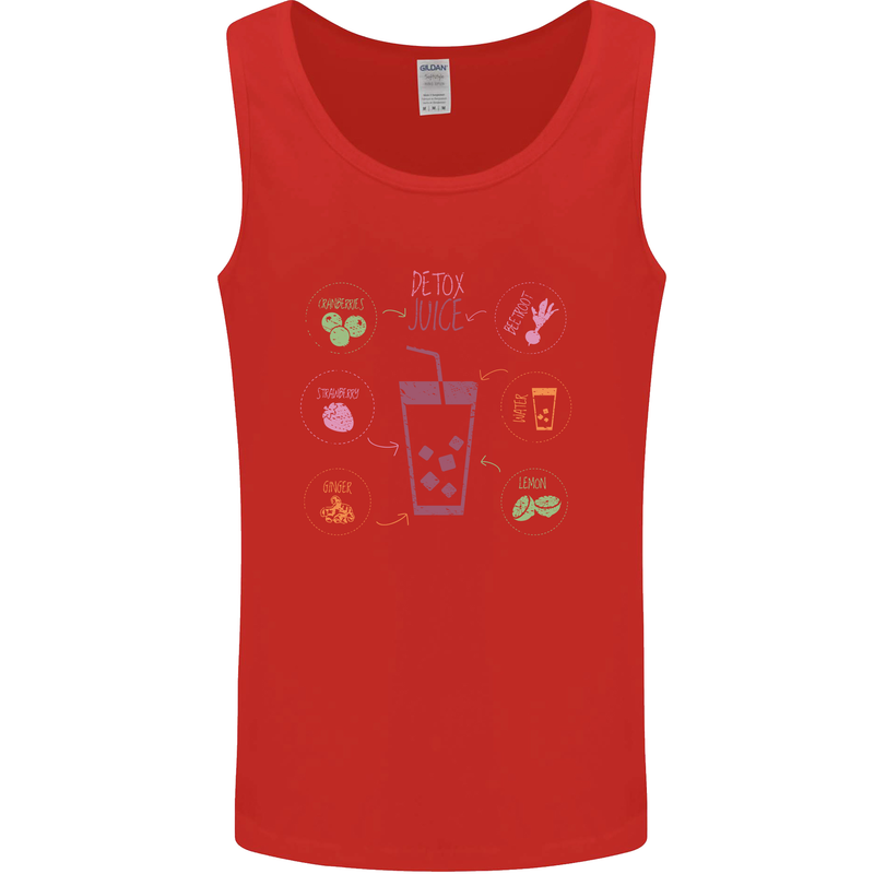Detox Juice Hangover Cure Healthy Mens Vest Tank Top Red
