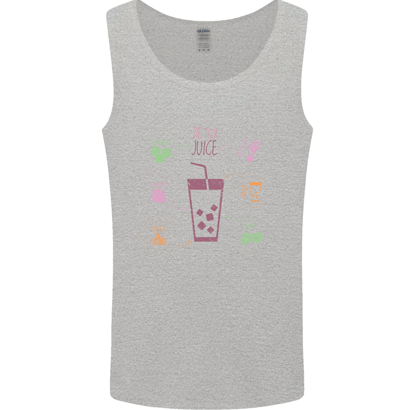 Detox Juice Hangover Cure Healthy Mens Vest Tank Top Sports Grey