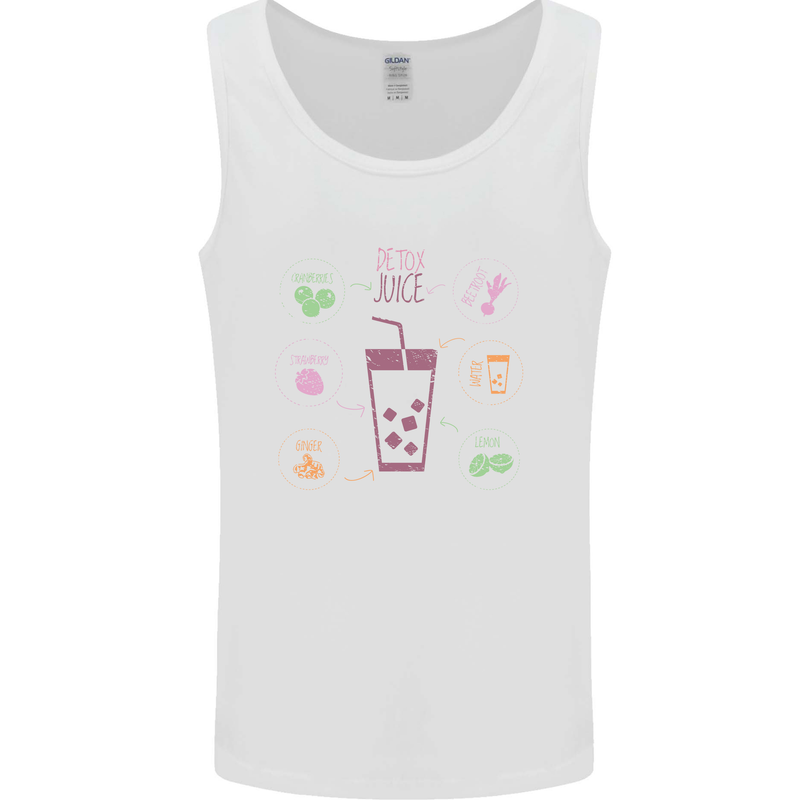 Detox Juice Hangover Cure Healthy Mens Vest Tank Top White
