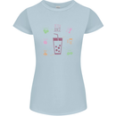 Detox Juice Hangover Cure Healthy Womens Petite Cut T-Shirt Light Blue