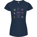 Detox Juice Hangover Cure Healthy Womens Petite Cut T-Shirt Navy Blue