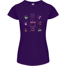 Detox Juice Hangover Cure Healthy Womens Petite Cut T-Shirt Purple