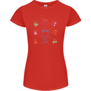 Detox Juice Hangover Cure Healthy Womens Petite Cut T-Shirt Red