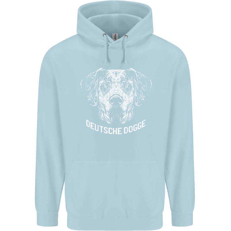 Deutsche Dogge Great Dane Dog Childrens Kids Hoodie Light Blue