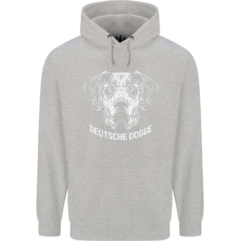 Deutsche Dogge Great Dane Dog Childrens Kids Hoodie Sports Grey